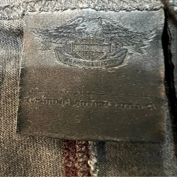 Harley Davidson Gray Graphic Cropped Back Tee. Size Medium. NWT. - Picture 2 of 8